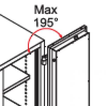 Deuropening max 195°