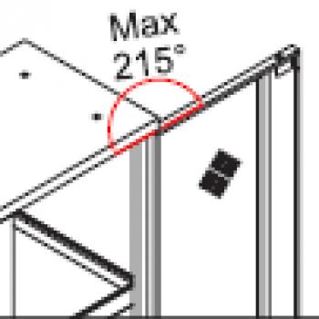 Opening deuren max 215°